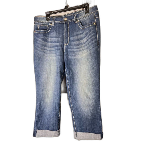 Nine West Vintage collection denim jeans embroidered back pockets size 14 - Picture 3 of 9